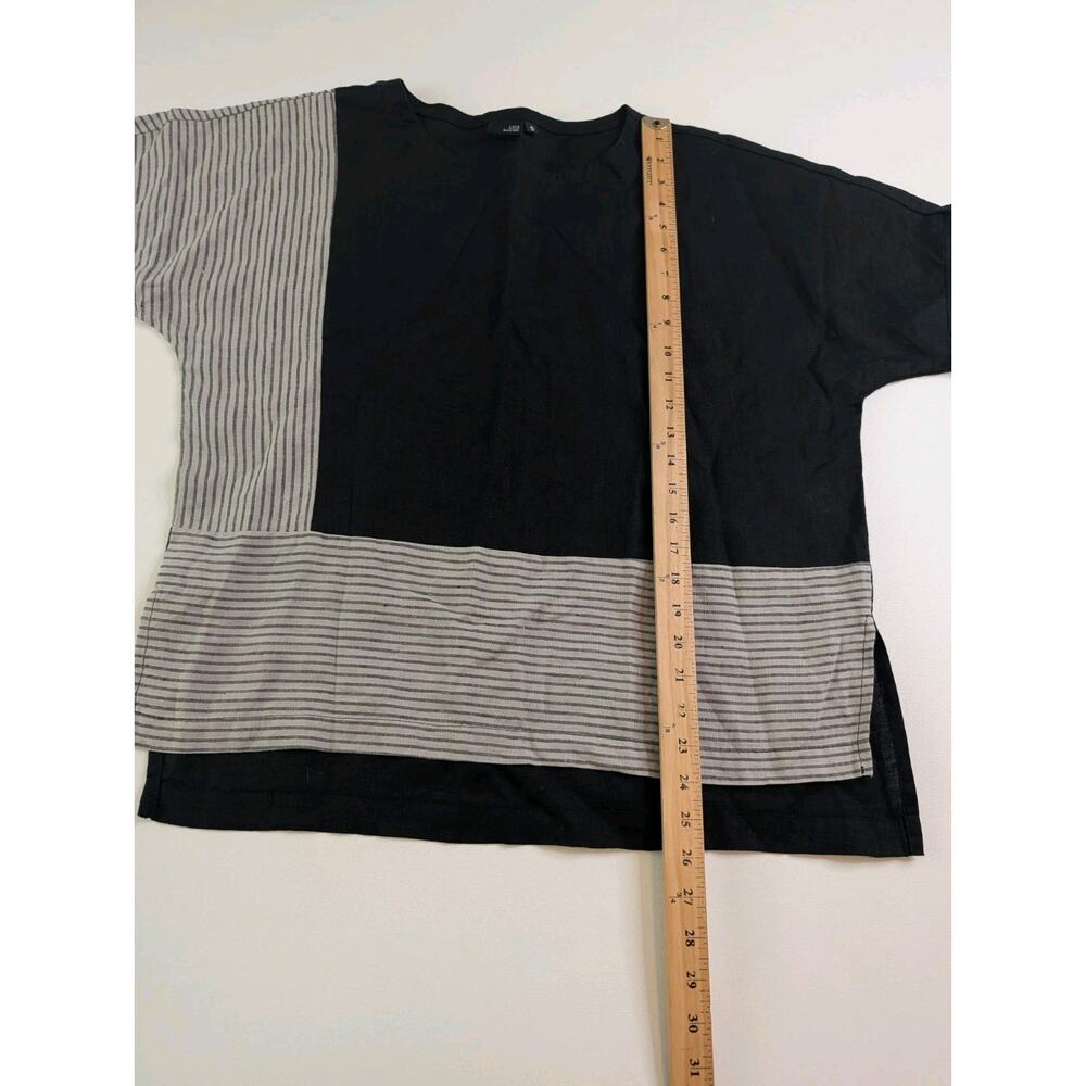 Lisa Bayne Linen Color-blocked Top Size Small - Picture 8 of 9